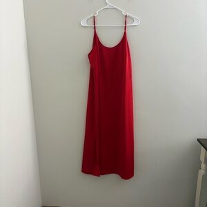 Auden Red Sleeveless Chemise Womens Medium Maxi Lingerie